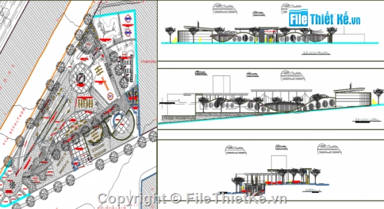 cad công viên,công viên,cấu tạo công viên